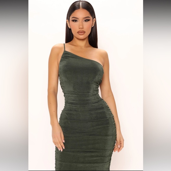FASHION NOVA On Board Slinky Midi Dress - Picture 2 of 3